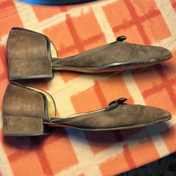 Prada brown suede D’Orsay flats c. 2000 - Picture 6 of 8